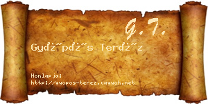 Gyöpös Teréz névjegykártya
